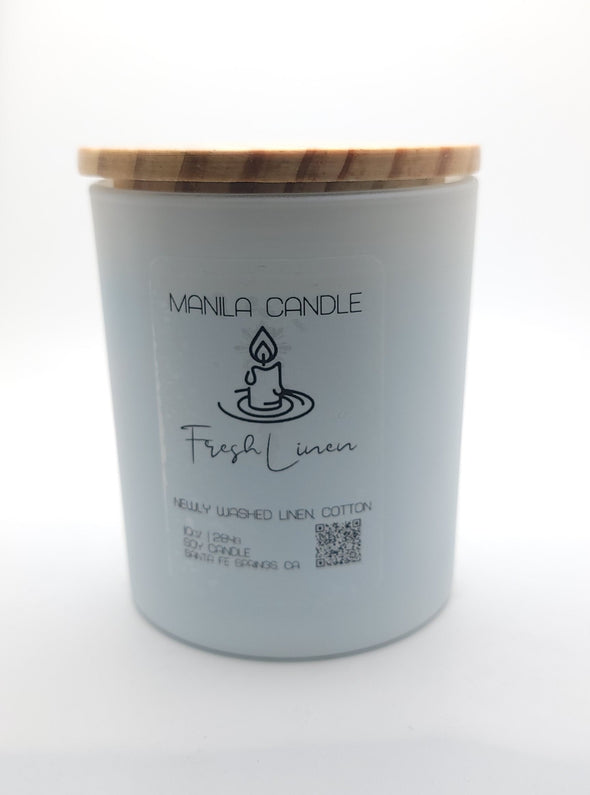 Fresh Linen Scented Candle | Scented Soy Candle