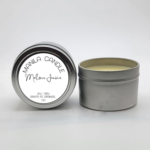 Melon Juice | Cantaloupe | Wedding Favor Candle | Travel Tin Candle