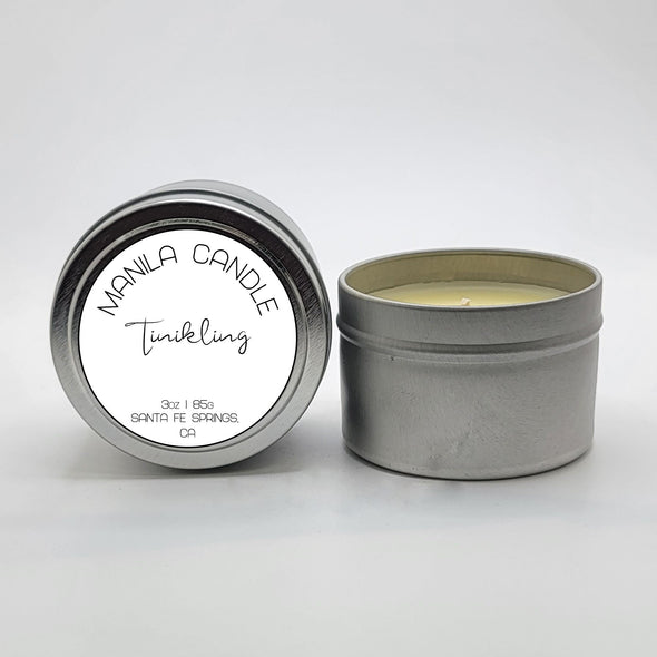 Tinkling | Bamboo Coconut | Wedding Favor Candle | Travel Tin Candle